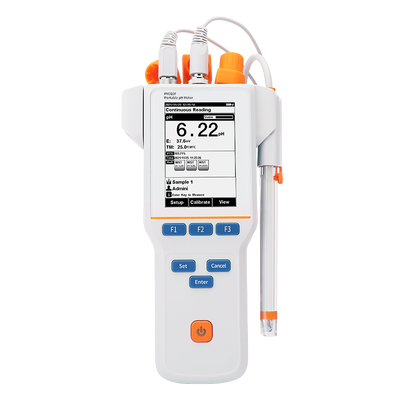 Portable pH Meter with LCD Display Auto Manual Temperature Compensation and Multi Reading Modes for Accurate Field Measurements